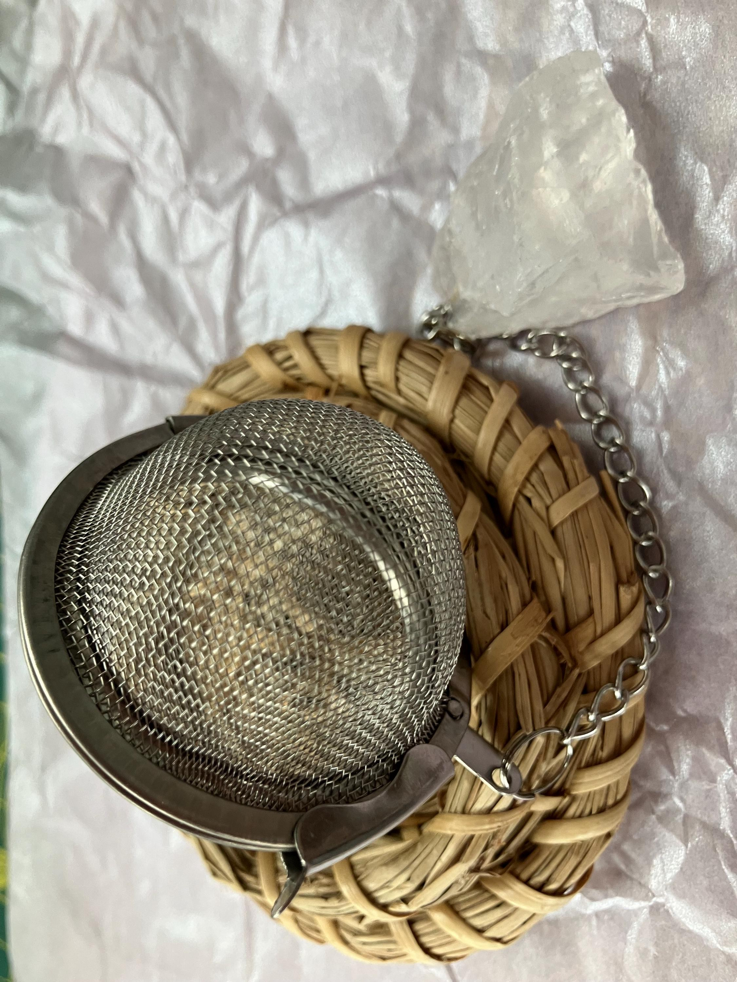 crystal tea strainers