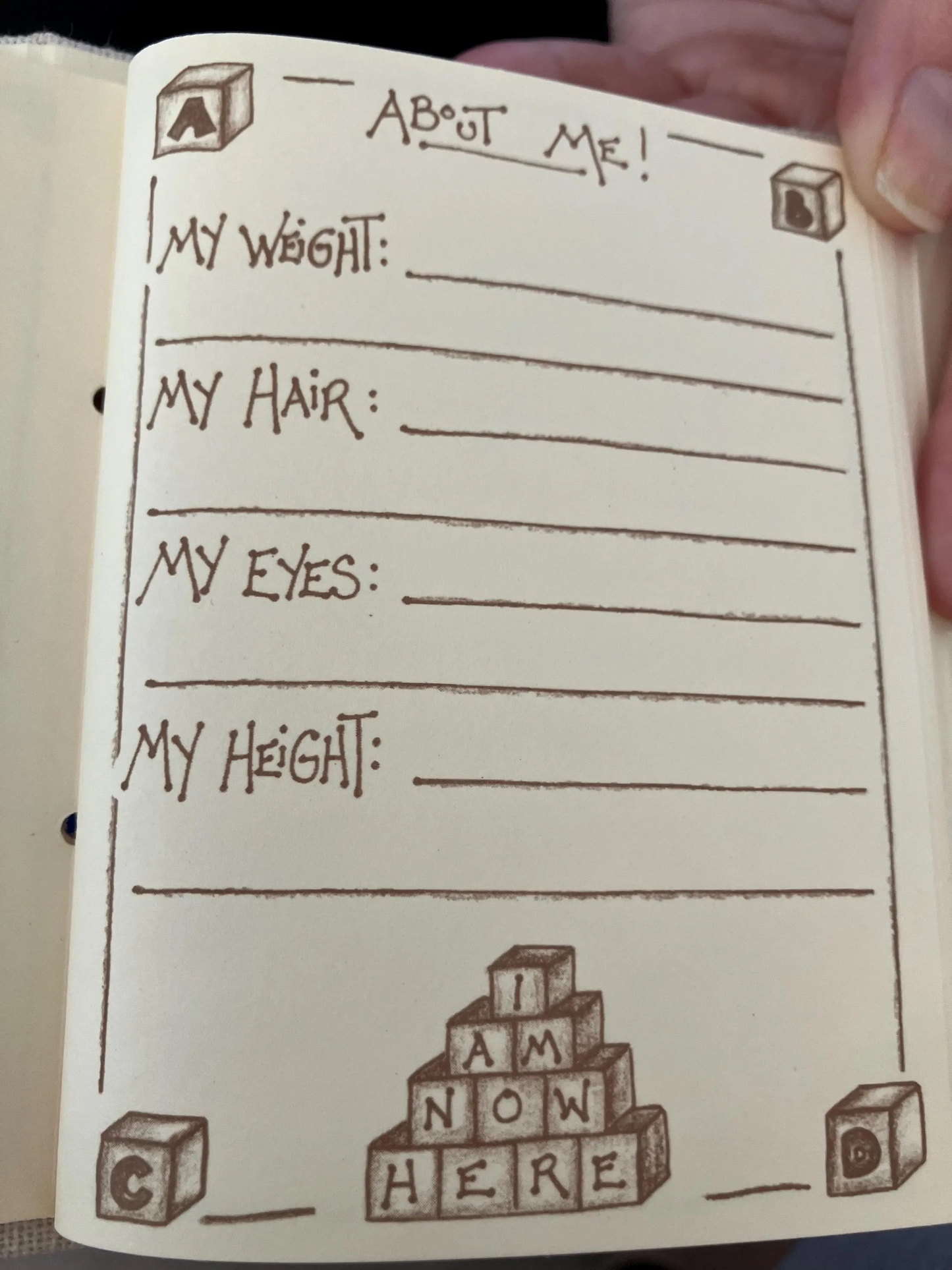 Babies little record book by the East of India company.