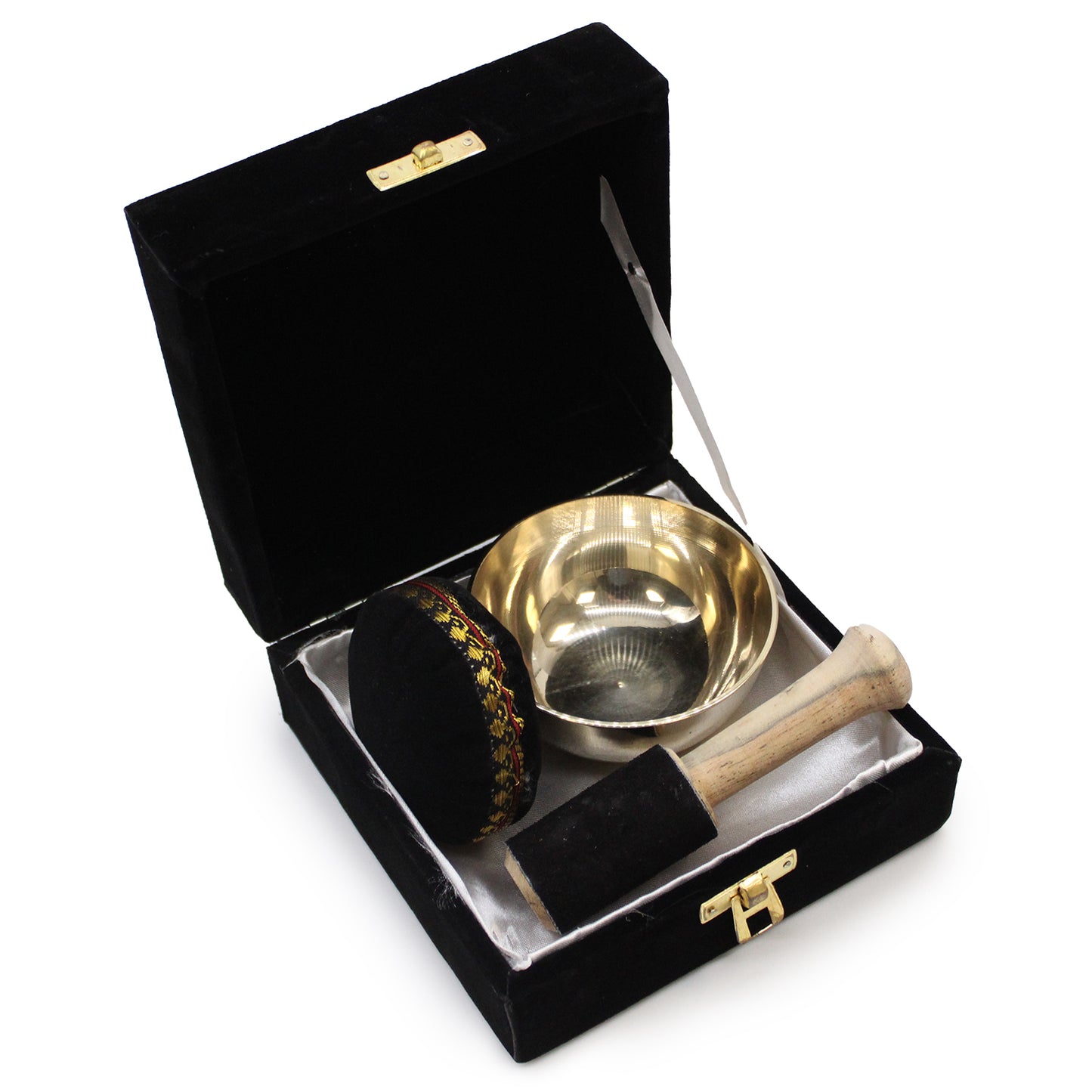 Tibetan Brass singing bowl 9cm gift set