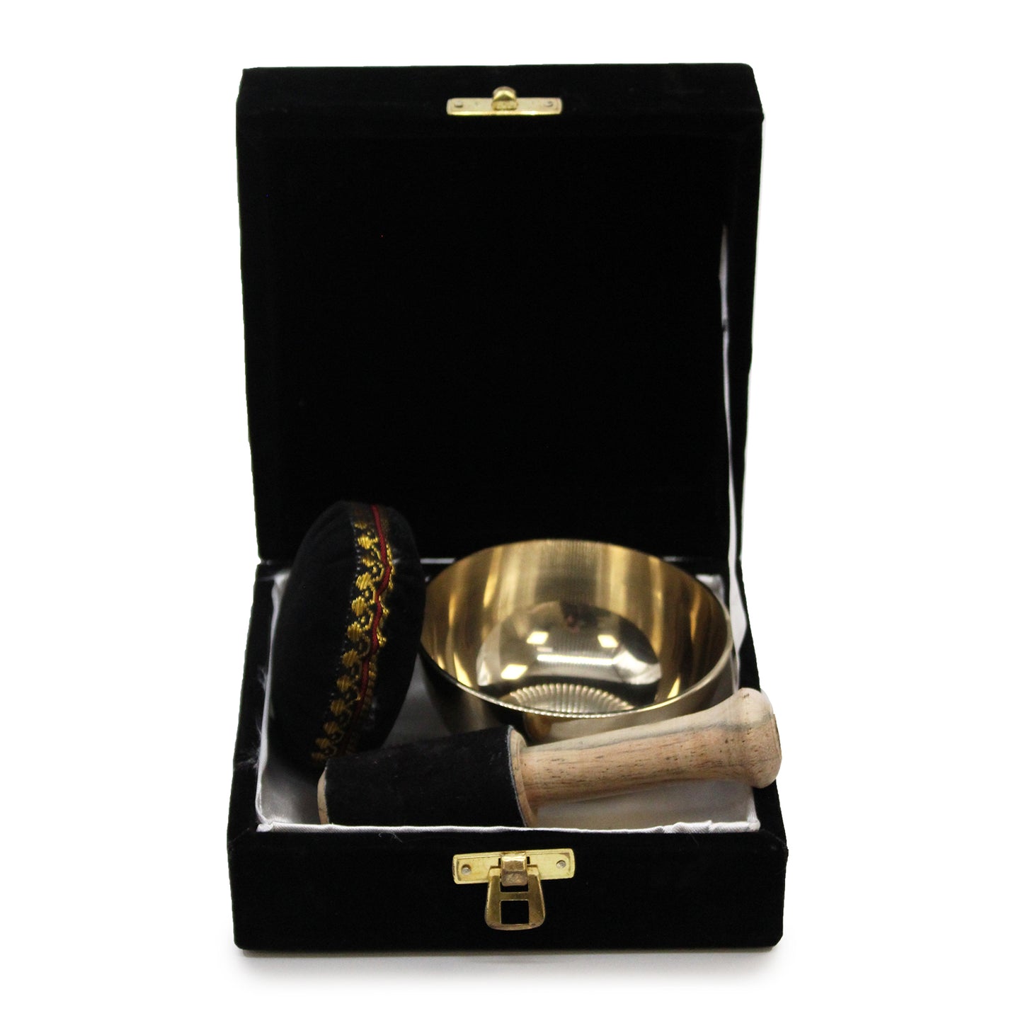 Tibetan Brass singing bowl 9cm gift set
