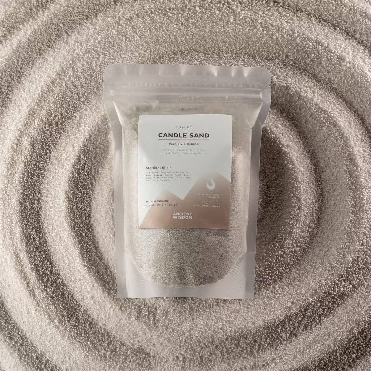 Candle Sand 300g (approx. 60 hours burn time with 4 wicks)